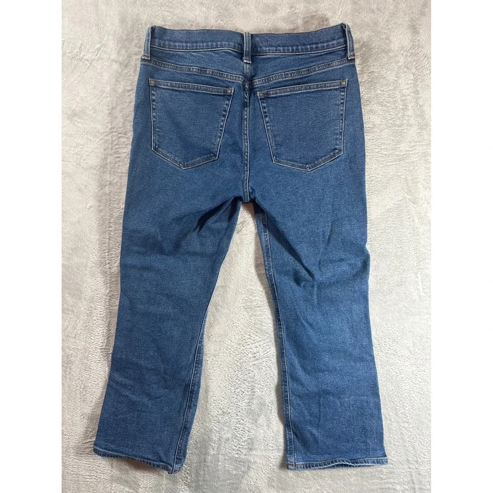 J.‎ Crew Mid Rise Flare Crop Jeans Button Fly Denim Size 27